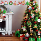 Preview: Diamond Painting 20-teiliges DIY-Diamond Painting-Set, Rentier, Baum, Glocken-Weihnachtsmann, Schneemann